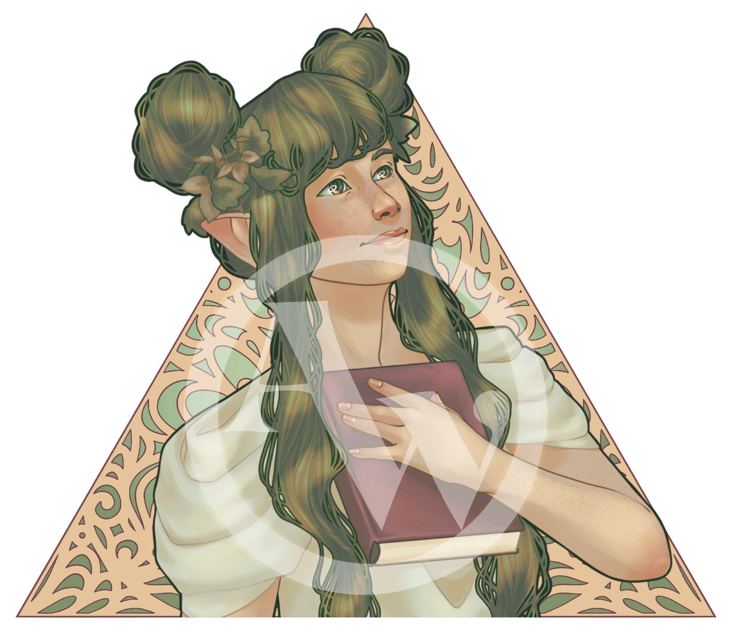 Farore Goddess of Courage Triangular Vinyl Sticker